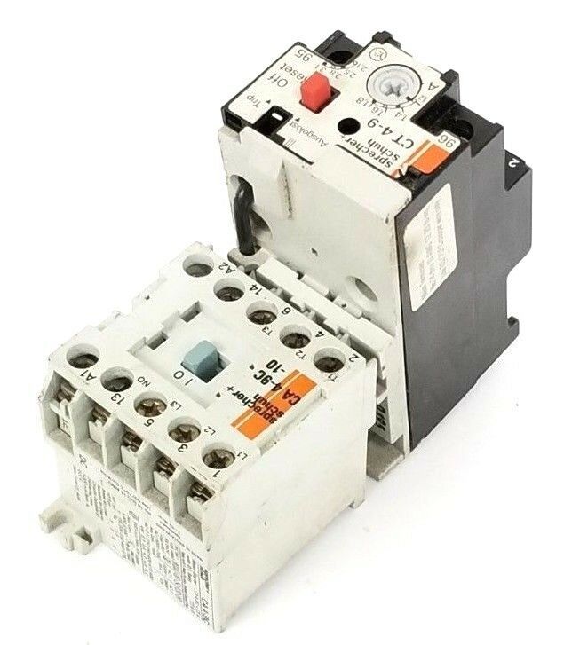 SPRECHER + SCHUH CA-4-9C-10-24D CONTACTOR W/ CT4-9-1.2-1.8A OVERLOAD