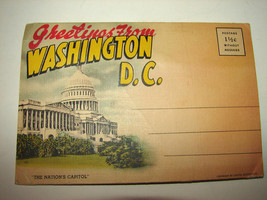 1950s Washington DC Souvenir Photo Postcard Folder Set - $14.99