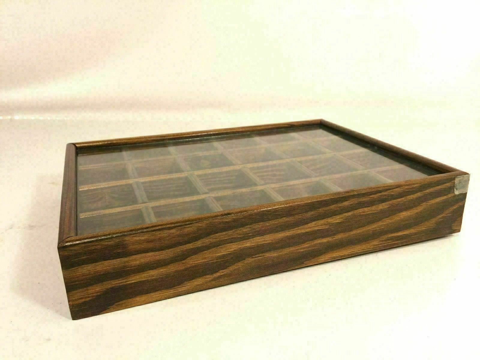 Tannery Lane Co Vintage Thimble Display 24 Space Trinket Shadow Box