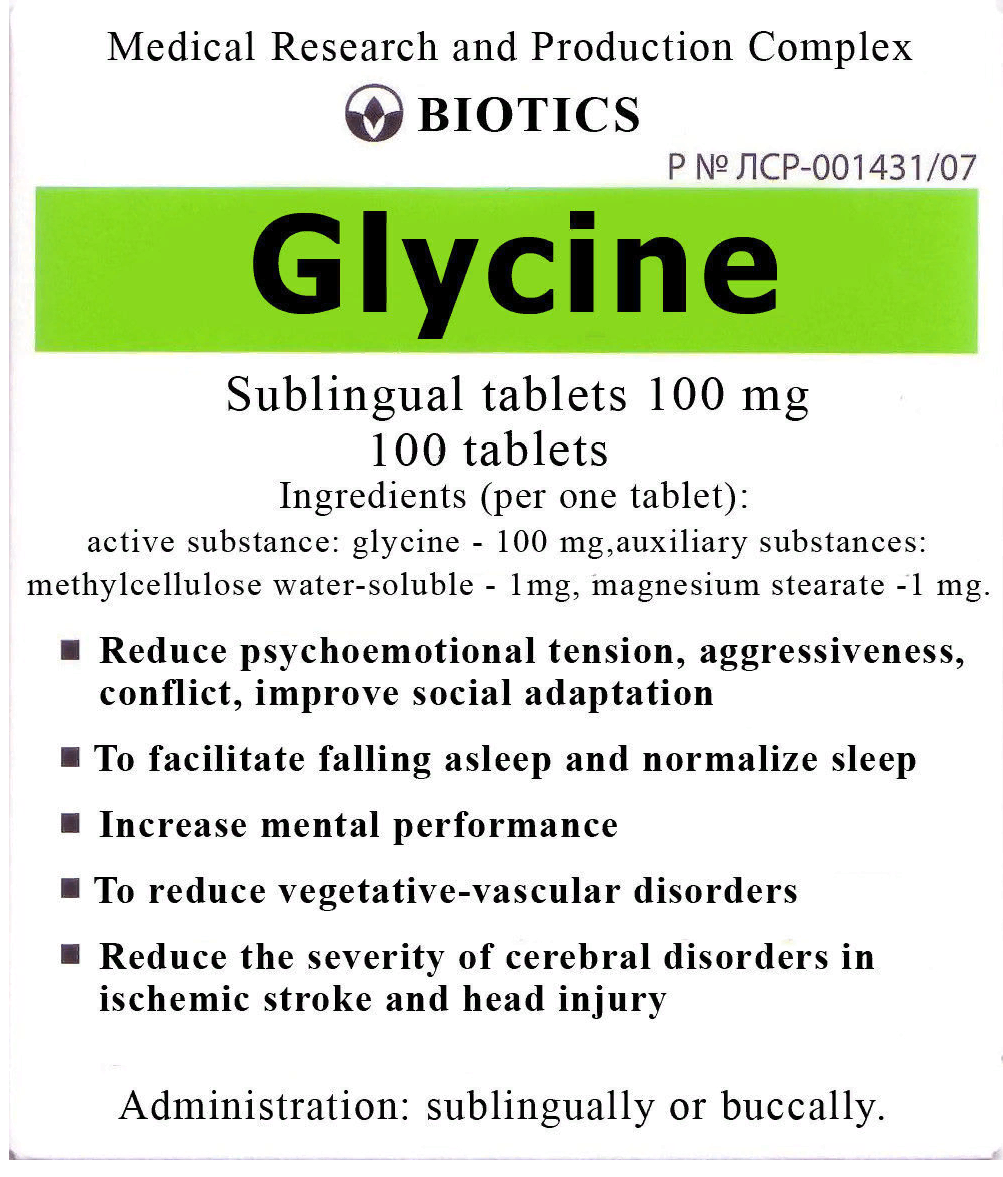 GLYCINE 100 tablets/100mg (glicin, glycinum, glycine) Dietary