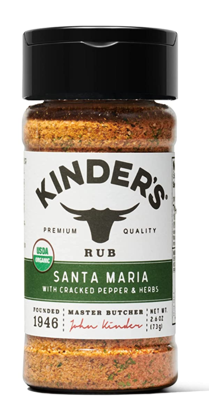 Kinder's Organic Santa Maria Rub (Cracked Pepper and Herbs), USDA Organic -2 Pac