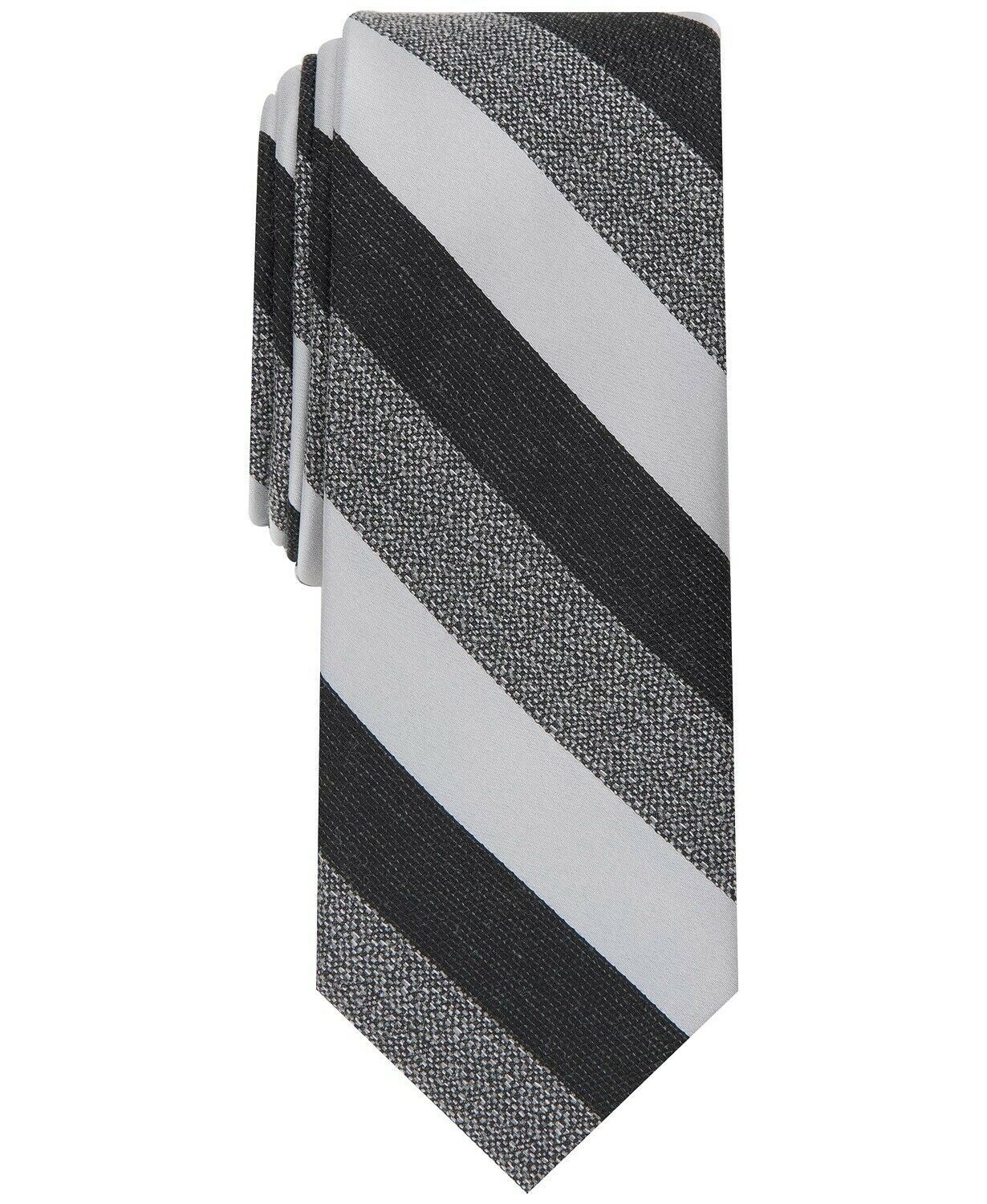 Bar III SILVER Men's Hall Stripe Tie, US One Size