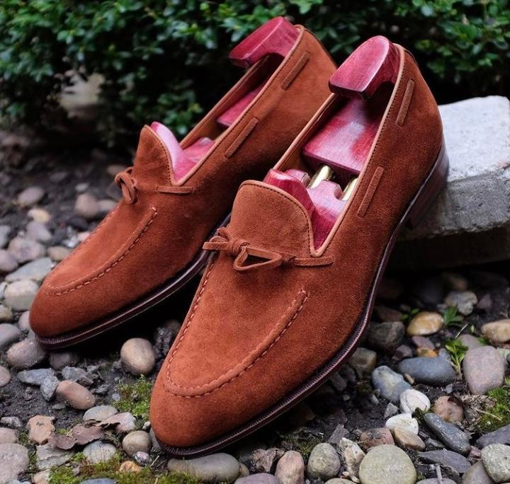 Awesome Wear Men's Brown Loafers Moccasin Suede Shoes