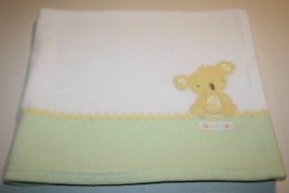 Carters Child of Mine KOALA BEAR CUTIE Baby Blanket Green White Yellow Fleece - $11.62