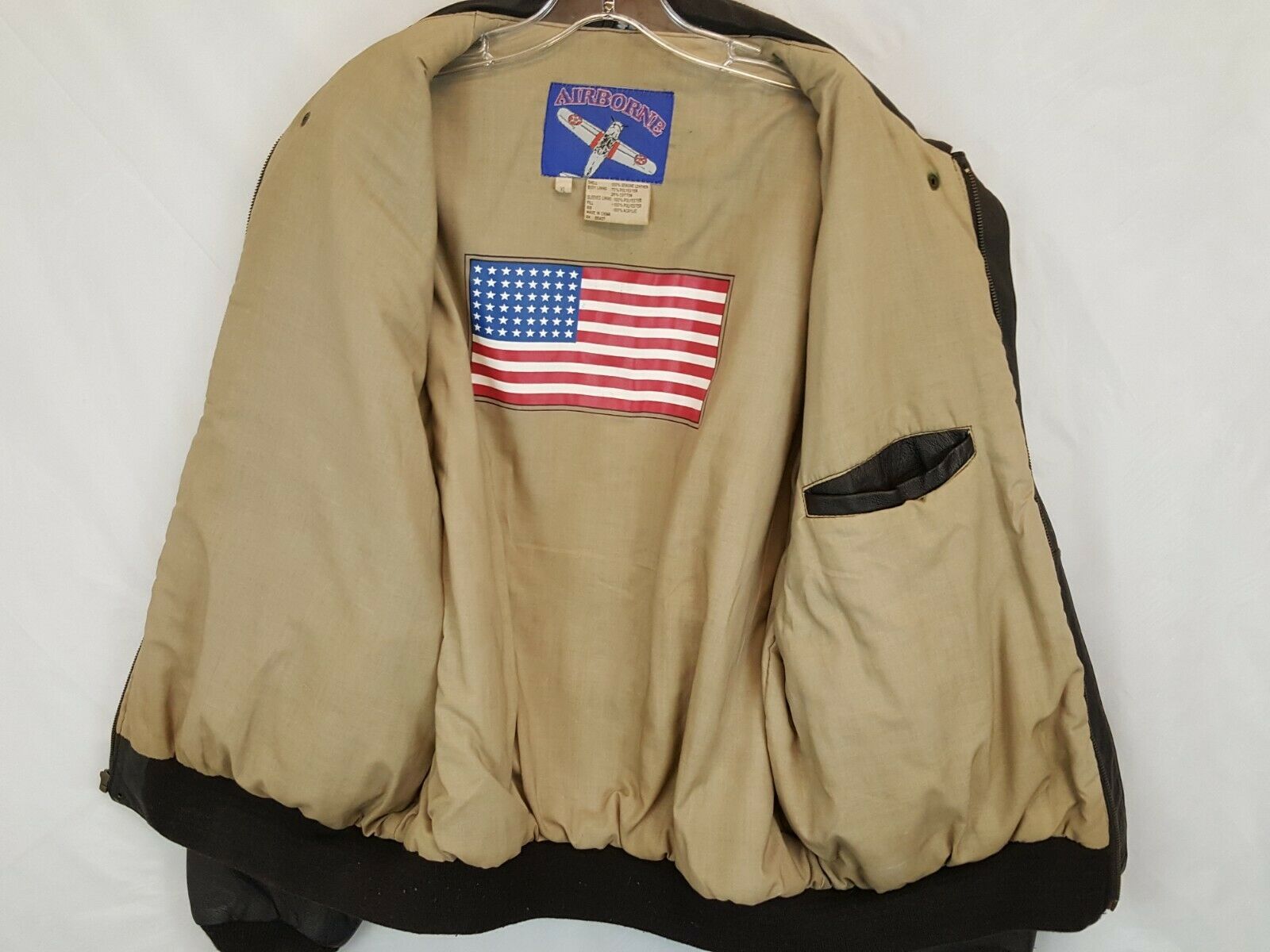 Our Miss Fortune B17 Bomber Airborne Leather Flight Jacket