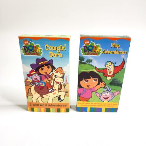 Dora the Explorer: Map Adventures & Cowgirl Dora VHS Lot 2003 TV Show ...