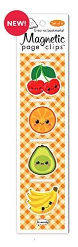 Avocado, Cherries, Orange, Banana Magnetic Page Clips Set of 4 by Re-marks - $8.49