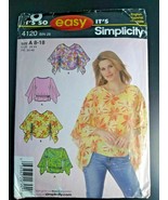 Simplicity 4120 Misses&#39; Top Poncho 8-18 Sewing Pattern Cut Size 12 - $4.17
