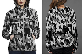 Military camouflage military we re all doomed hoodie fullprint zipper women thumb200