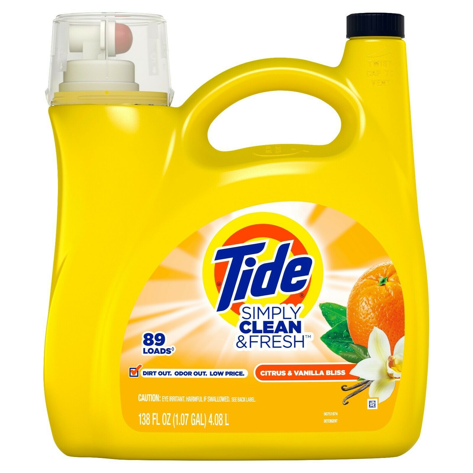 Tide Simply Clean & Fresh Liquid Laundry Detergent, Citrus & Vanilla