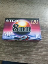TDK Premium 8mm Camcorder Film Cassette Tape MP 120 Minutes P6-120MP New... - $15.72