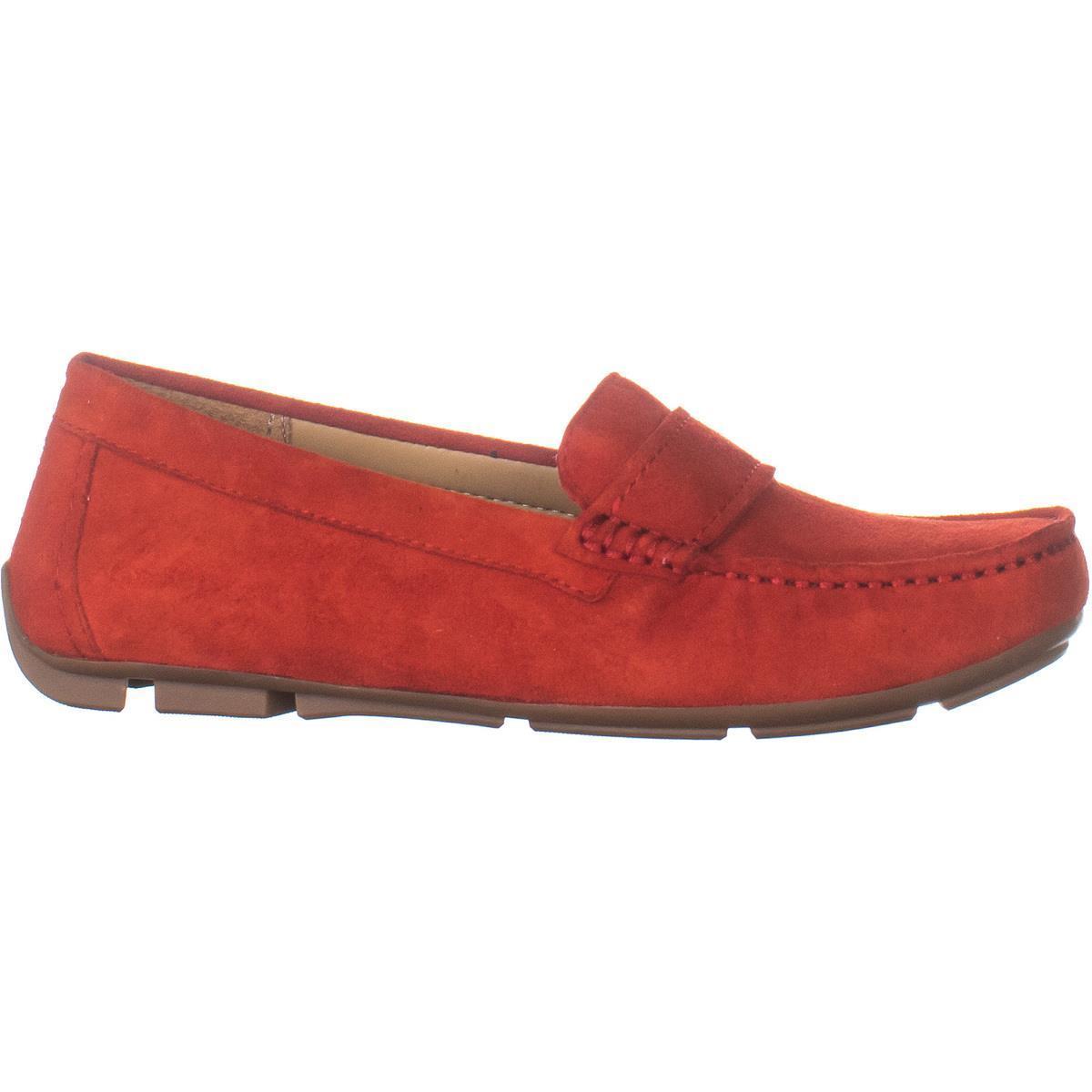 naturalizer Brynn Slip On Loafers, Red Suede - Flats & Oxfords