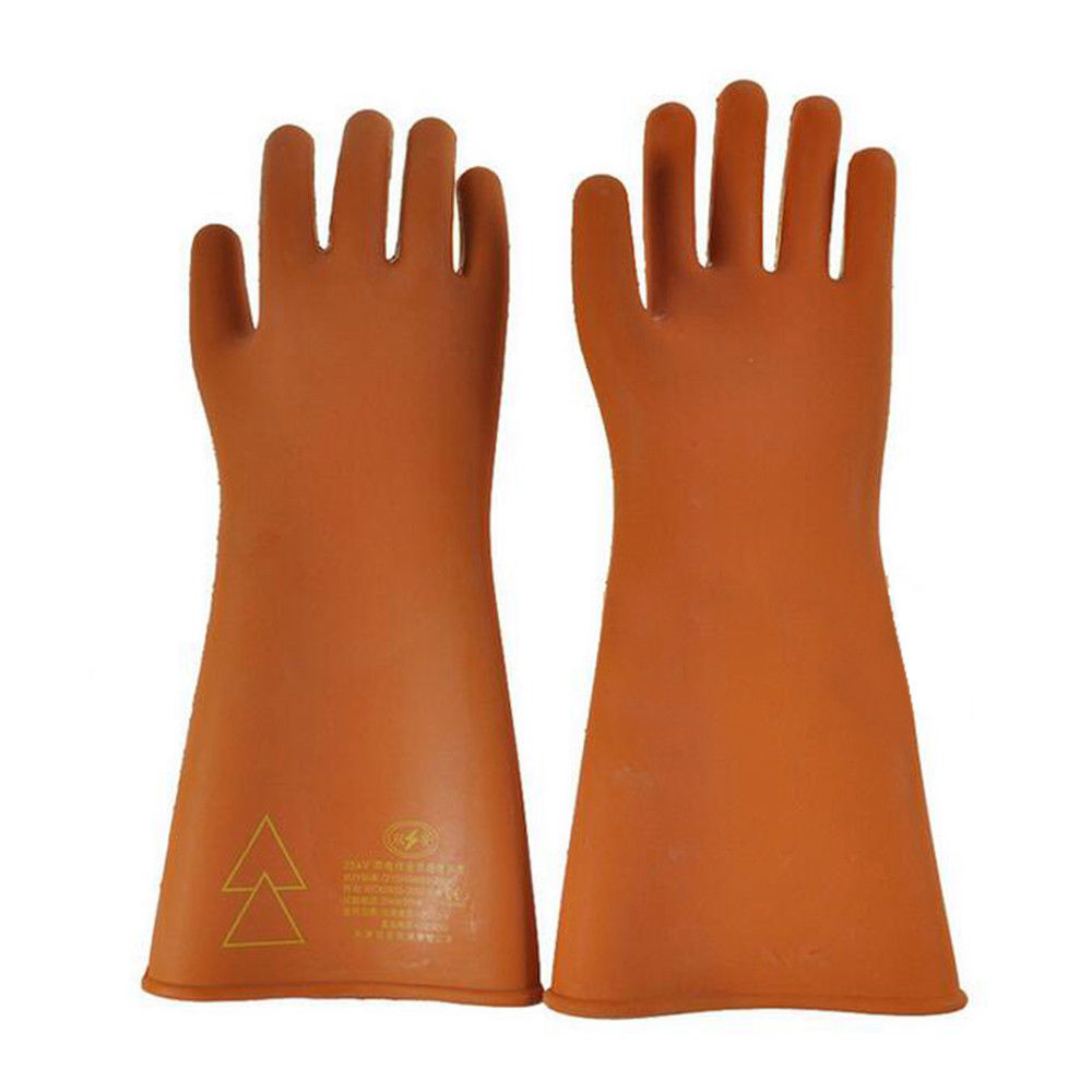 1 pair Work Protection Rubber Insulation Gloves 40cm 25kv - Gloves