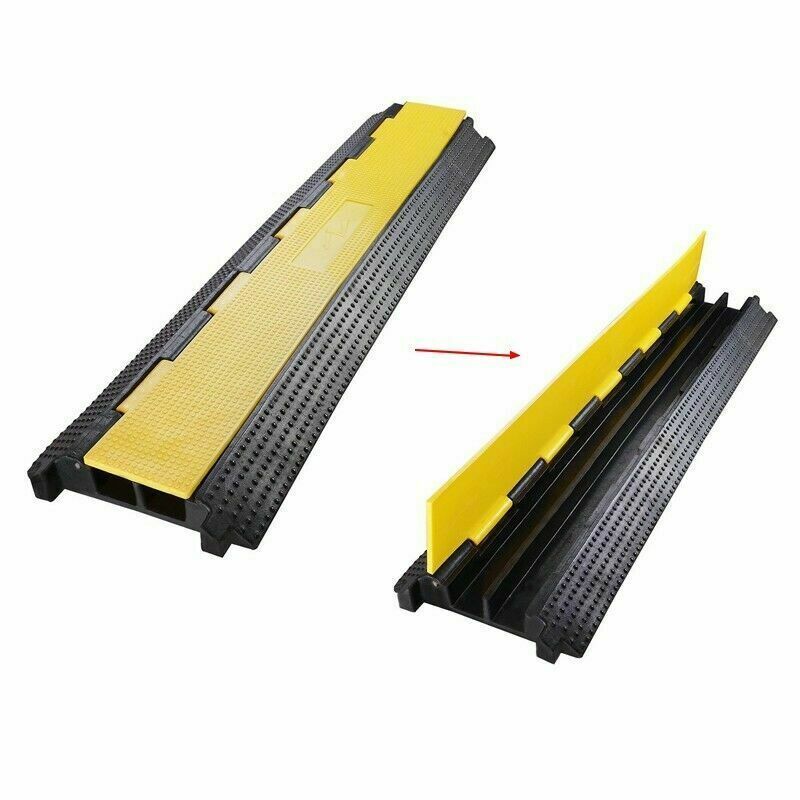 Hot 2Channel PVC&Rubber Heavy Duty Wire Cover Cable Cord Road Ramp Protector Pro Audio Equipment