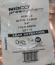 Nibco Press System PC606 2 45 FTG Elbow 3/4 Inch Ten Per Package 9046300PC image 2