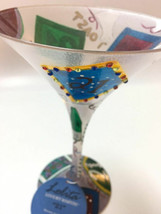 Lolita Hand Painted Martina Glass Legal 21 7OZ New Blue Red Boxed - $29.95