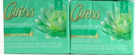Caress Emerald Rush Lush Gardenia & White Tea Bar Soaps 6 Bars Total