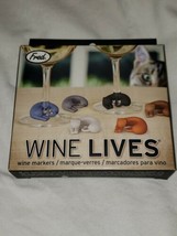 Wine Markers: WINE LIVES Kitty Cat Drink Markers - Set of 6 (Multi-Colored) - $7.88