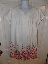 Lands' End White Floral/Butterfly Dress Size M (10/12) Girl's EUC - $16.34