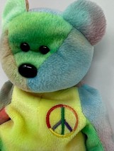 Ty Peach Rainbow Bear - $12.84