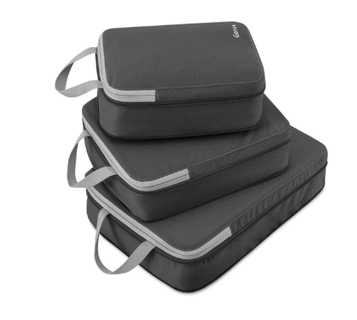Gonex 3pcs/set Travel Storage Bag Suitcase Luggage Clothing Packing - Dark Grey