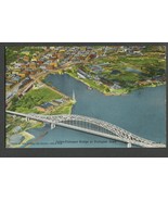 1957 Linen Postcard Julien-Dubuque Bridge, Dubuque, Iowa Scott # 806 - $11.50