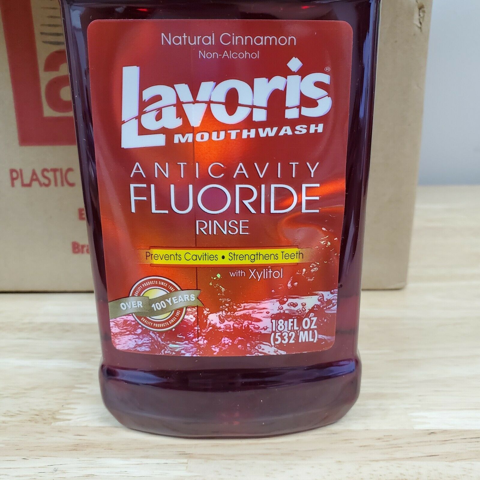 12X Lavoris Mouthwash Natural Cinnamon Anticavity Flouride Rinse,18 fl oz Mouthwash