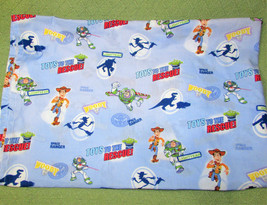 DISNEY TOY STORY FLAT SHEET BABY TODDLER CRIB BED TOYS TO RESCUE BUZZ WO... - $19.80