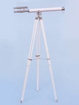 NauticalMart Seaside Floor Standing Chrome with White Leather Griffith Astro Tel image 2