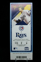 Toronto Blue Jays vs Tampa Rays Game 58 MLB Ticket w Stub 08/08/2012 Longoria - $11.47