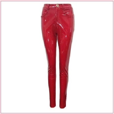 Red Faux Leather Leggings 2xl  International Society of Precision