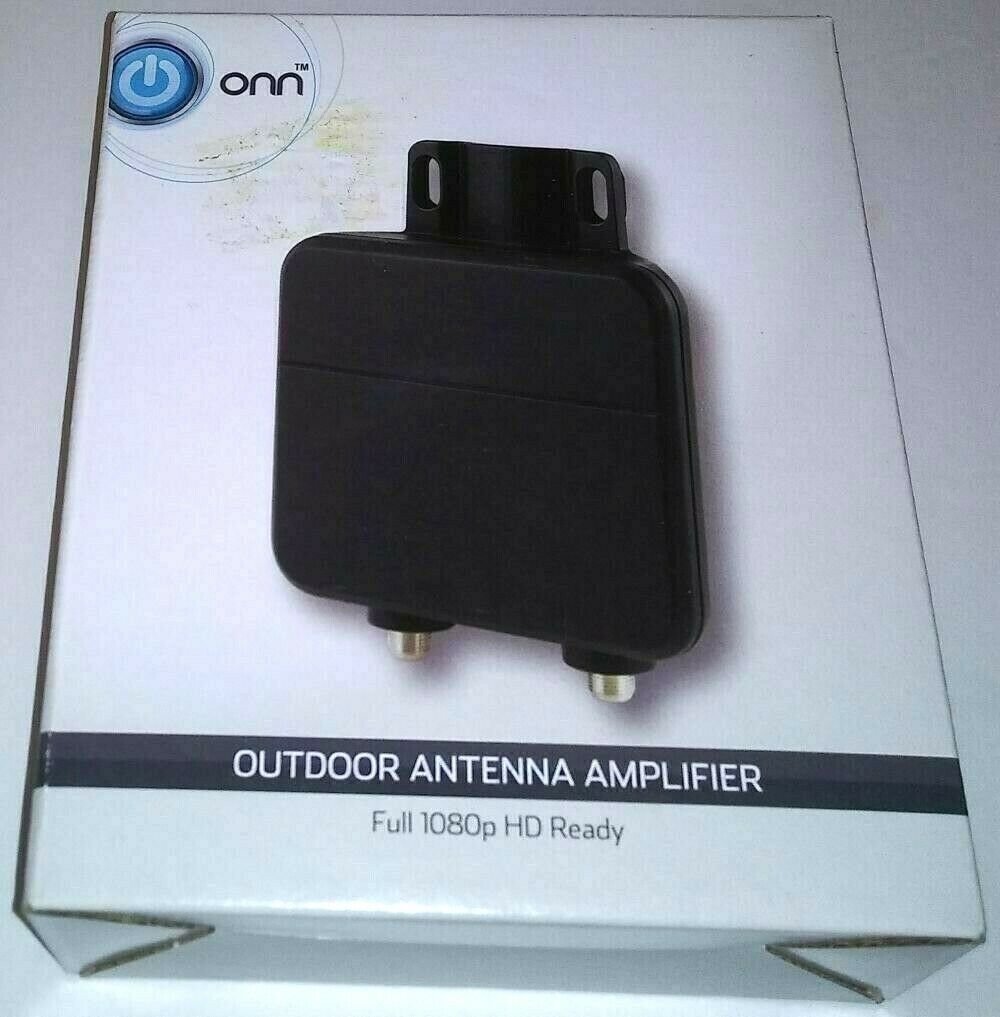 NEW ONN Outdoor Antenna Amplifier UPC 681131160155 Signal