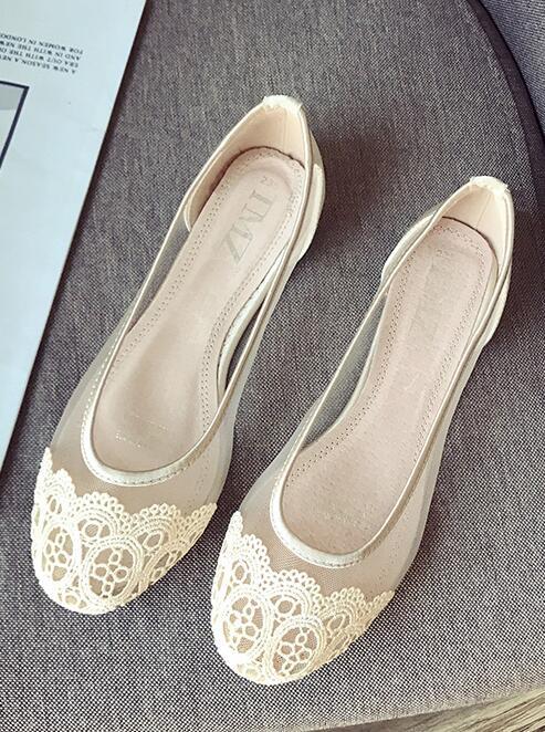 Champagne women shoes for bride,women shoes for walking,work,formal flat feet