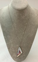 Paparazzi Jewelry Necklace Ultra Sharp Triangular White Gem Pendant - $4.50