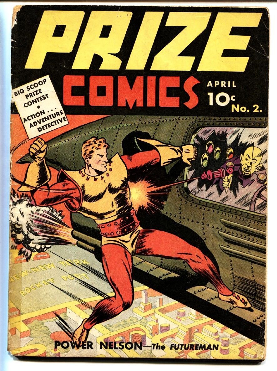 Prize #2 1940 comic book-First BLACK OWL-Rare Golden-Age 1940 - Superhero