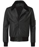 Womens Black Fur Collar Style Winter Biker Premium Genuine Leather Jacket - $108.00