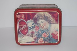 Vintage Coca-Cola Collectors Tin "The Girl with Roses" - $9.85