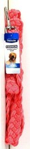 1 Count Petmate Fashion Braided Nylon Large 1" Wide X 5' Long Pink Leash