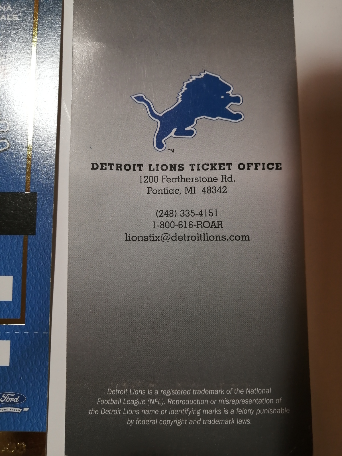 detroit lions ticket office