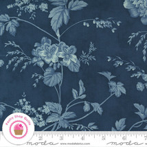 Moda Sister Bay 44270 14 Navy Blue Floral 3 Sisters Quilt Fabric - $6.25