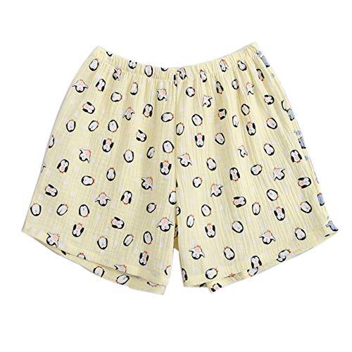 Cotton Loungewear Womens Pajama Bottoms Sleep Shorts for Summer - Penguin