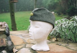 Unissued 1940s Swedish army grey wool side cap hat garrison forage milit... - $10.00