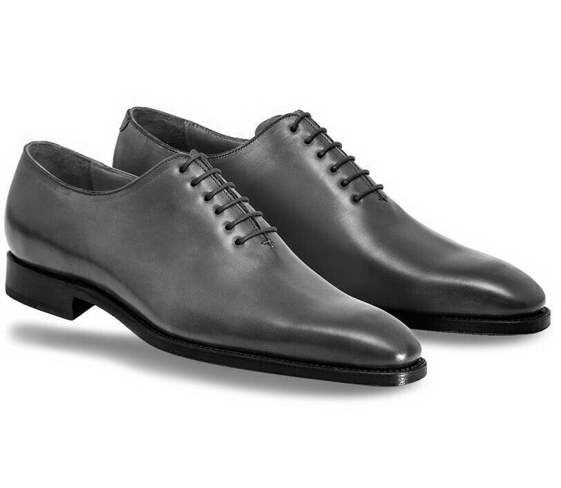 Men's Black Oxford Whole Cut Formal Business Dress Premium Quality Leather Shoes