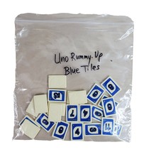 UNO Rummy Up Board Game Replacement Original Tiles Only Blue Mattel 23 Pieces - $19.19