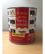 Vintage 1970 Hills Bros &quot;Flags of the Fifty States&quot; Coffee Can - $24.00