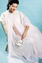 Jane Russell 1950's Glamour Pose in White Negligee Holding Mirror 24x18 Poster - $23.99