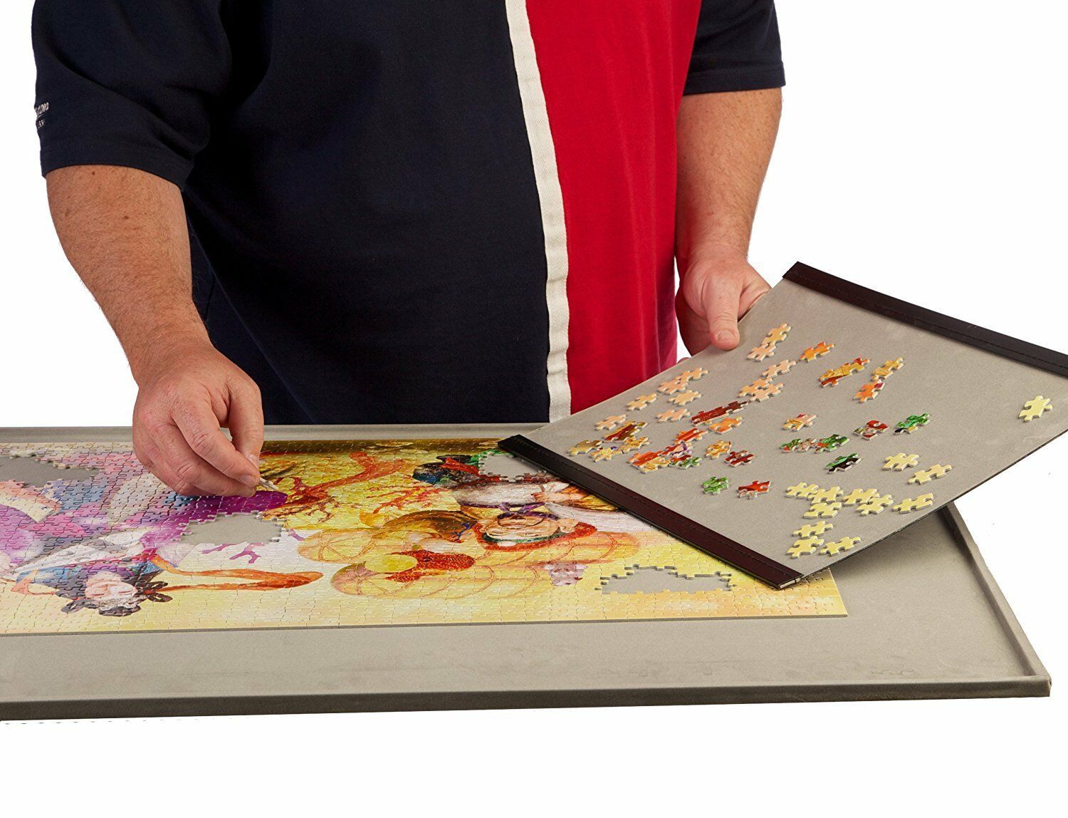 Jigsaw Puzzle Case Table Storage up to 1500 Pieces Carry Safe Tray