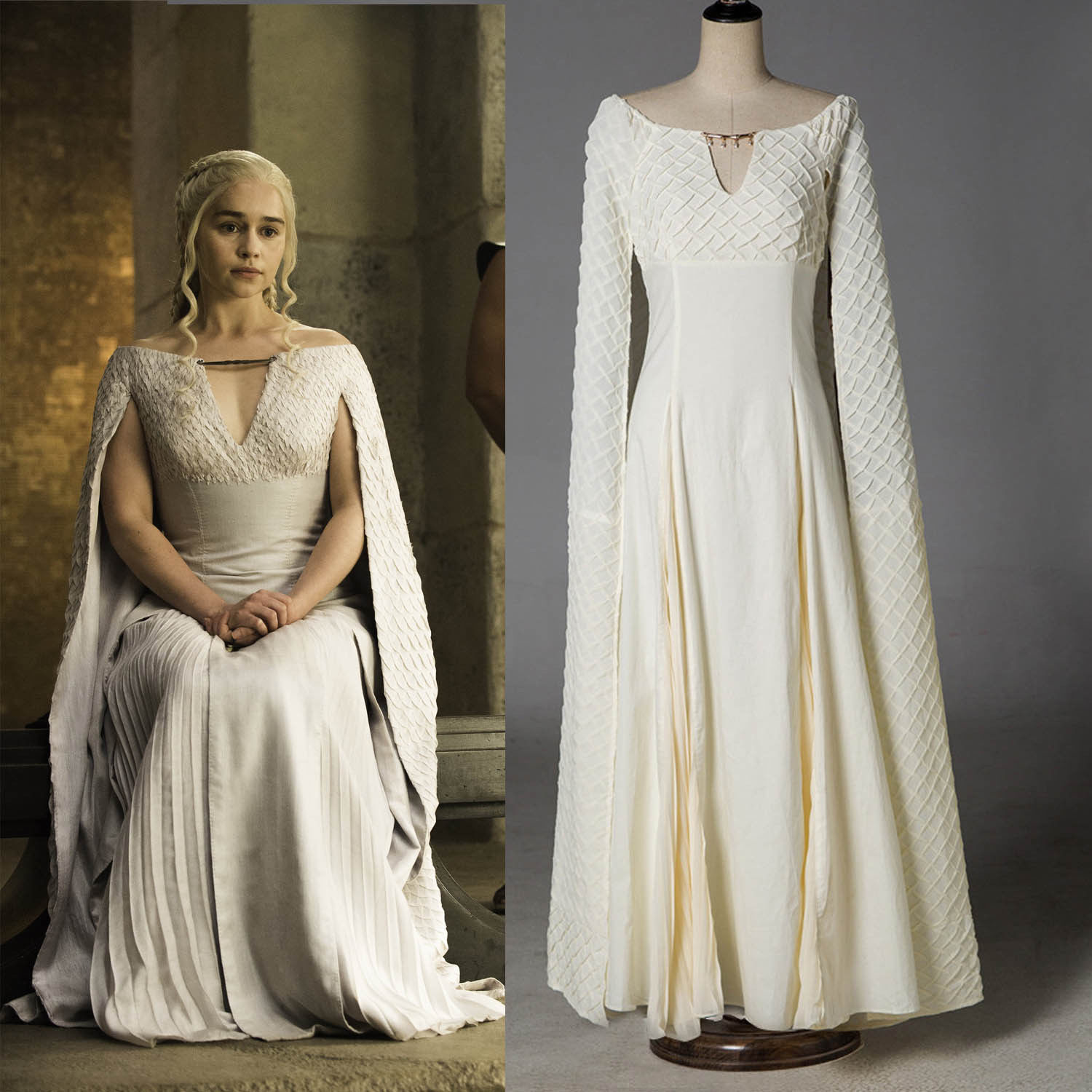 Game Of Thrones 5 Daenerys Targaryen Qarth Cosplay Dress Halloween Costume....