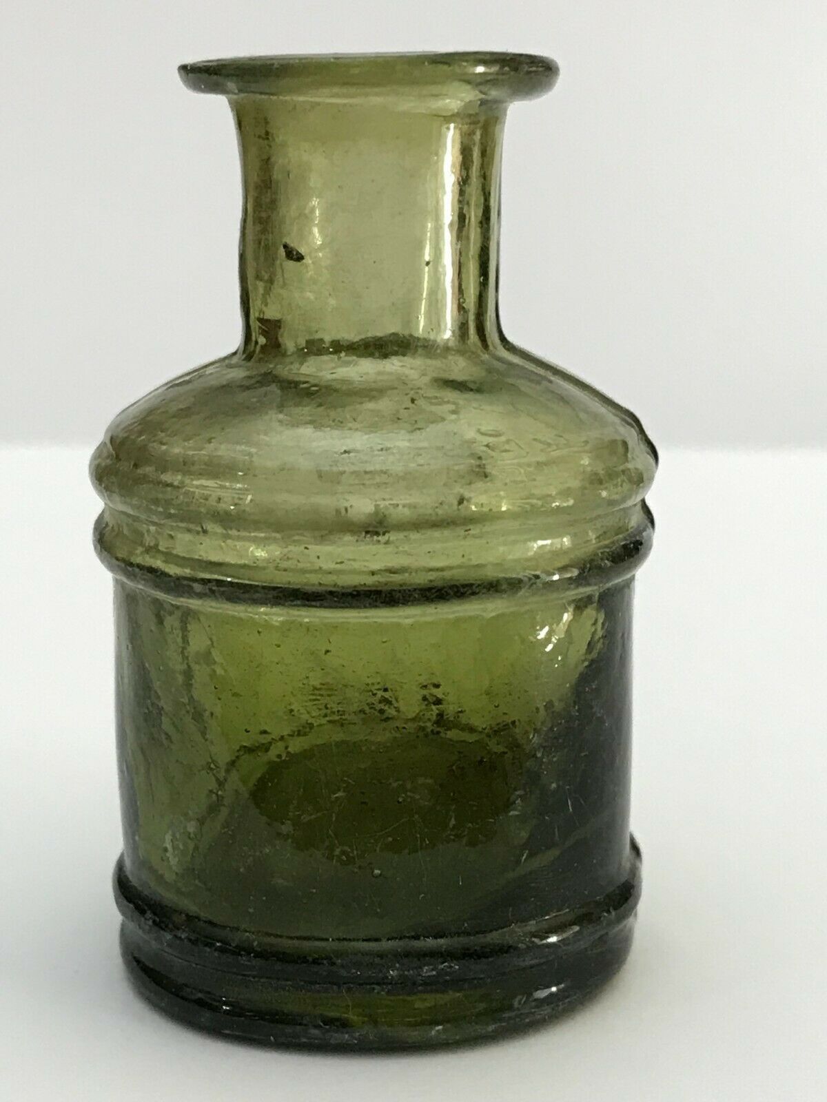 Antique Inkwell of the 1800s. Ink Well Glass.open pontil Inks