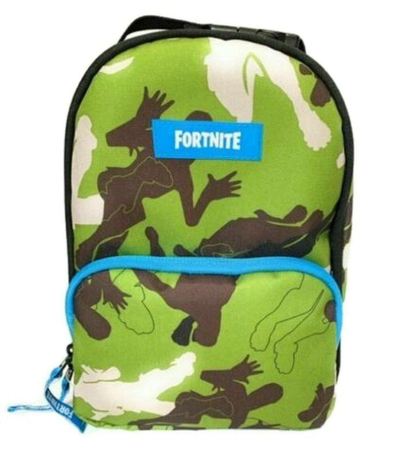 FORTNITE DANCE EMOTES Green BPA-Free Premium Insulated Lunch Tote Box Bag NWT